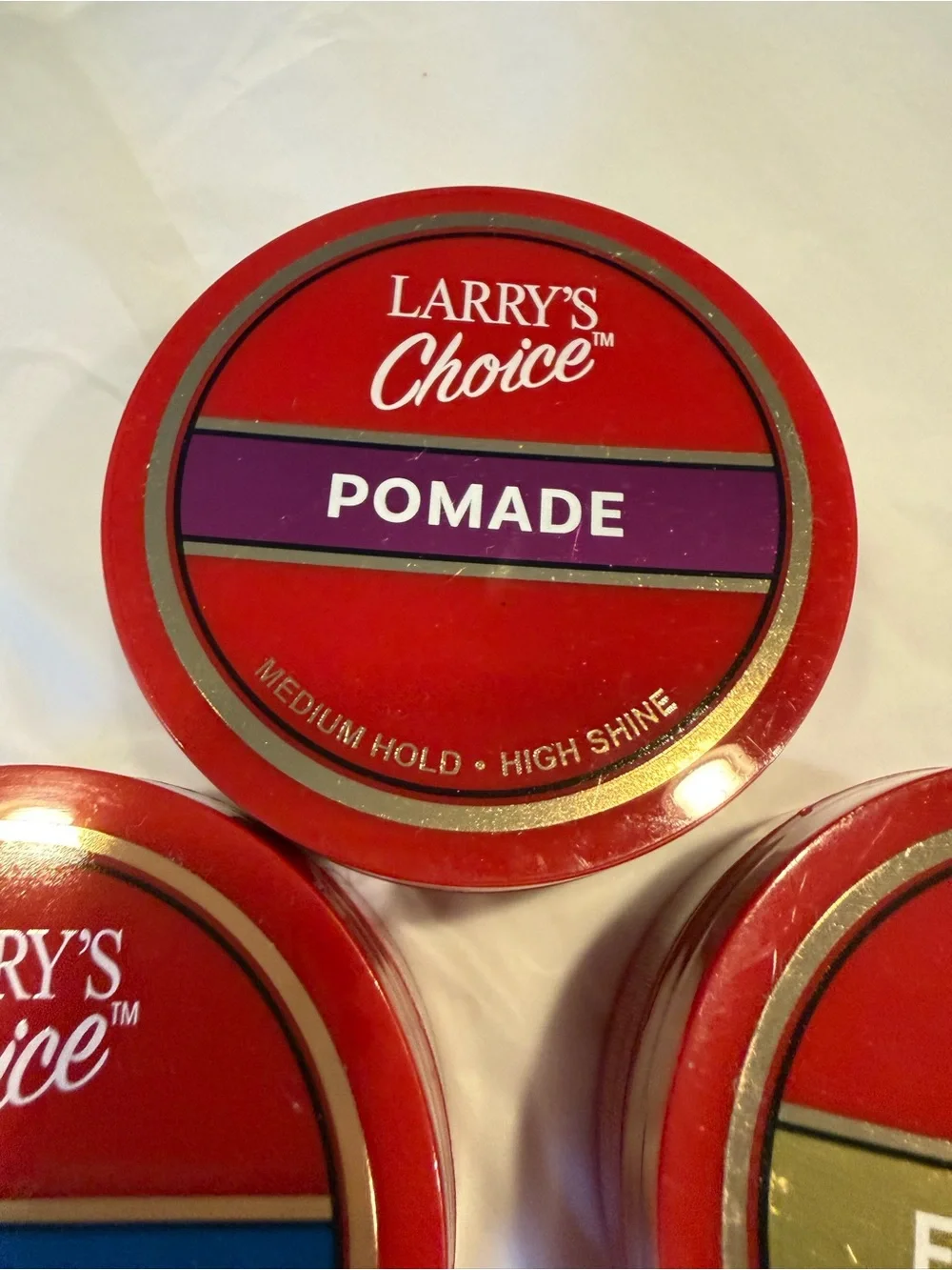 Larry's Choice Styling Cream, Pomade, and Fiber Wax Set